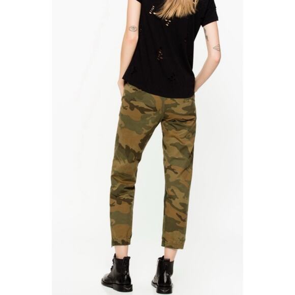Zadig & Voltaire Parona 2 Tone Camo Panel Cotton Canvas Jogger Pants 36 S - Picture 3 of 12